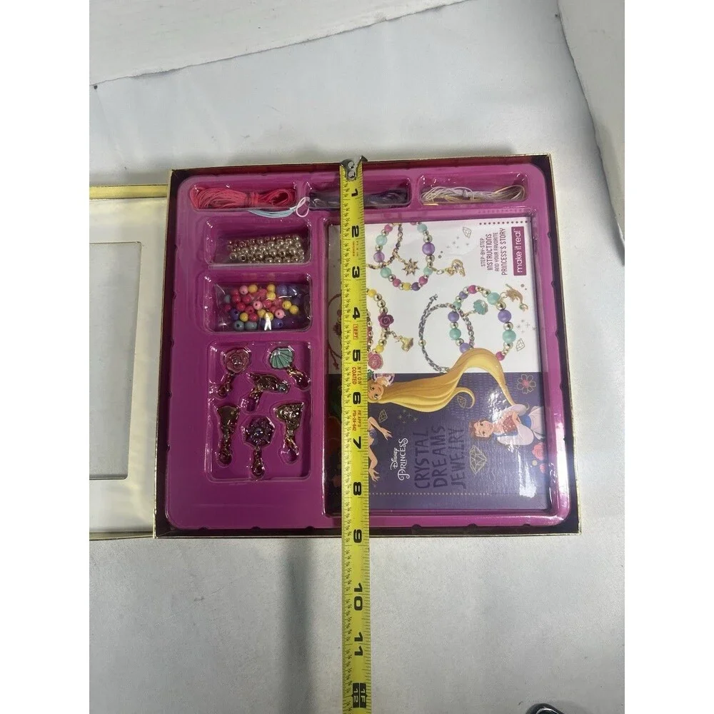 Disney Princess Crystal Dreams Jewelry Making Kit DIY Beads Charms 6 Bracelets
